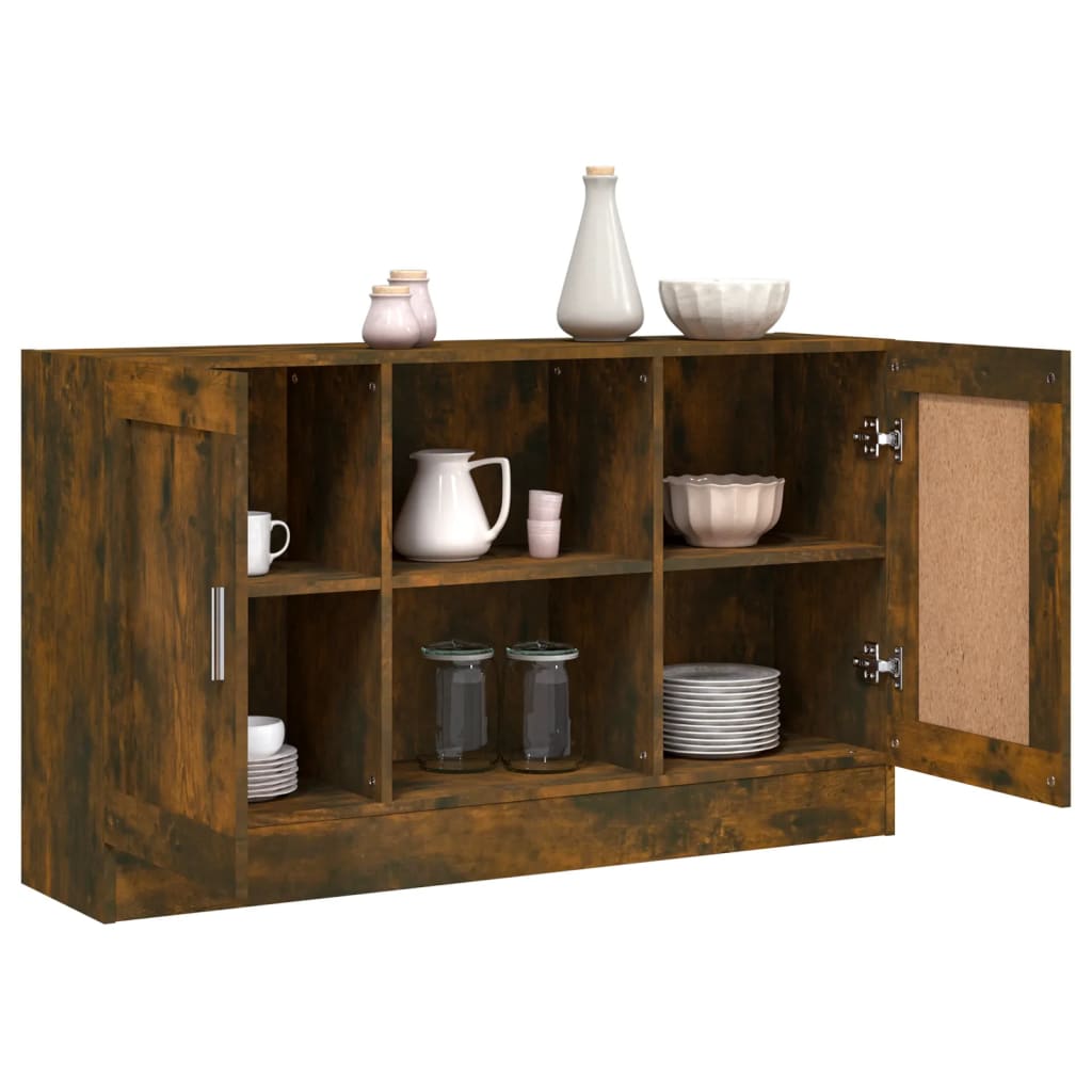 815624 vidaXL Sideboard Smoked Oak 120x30,5x70 cm Engineered Wood
