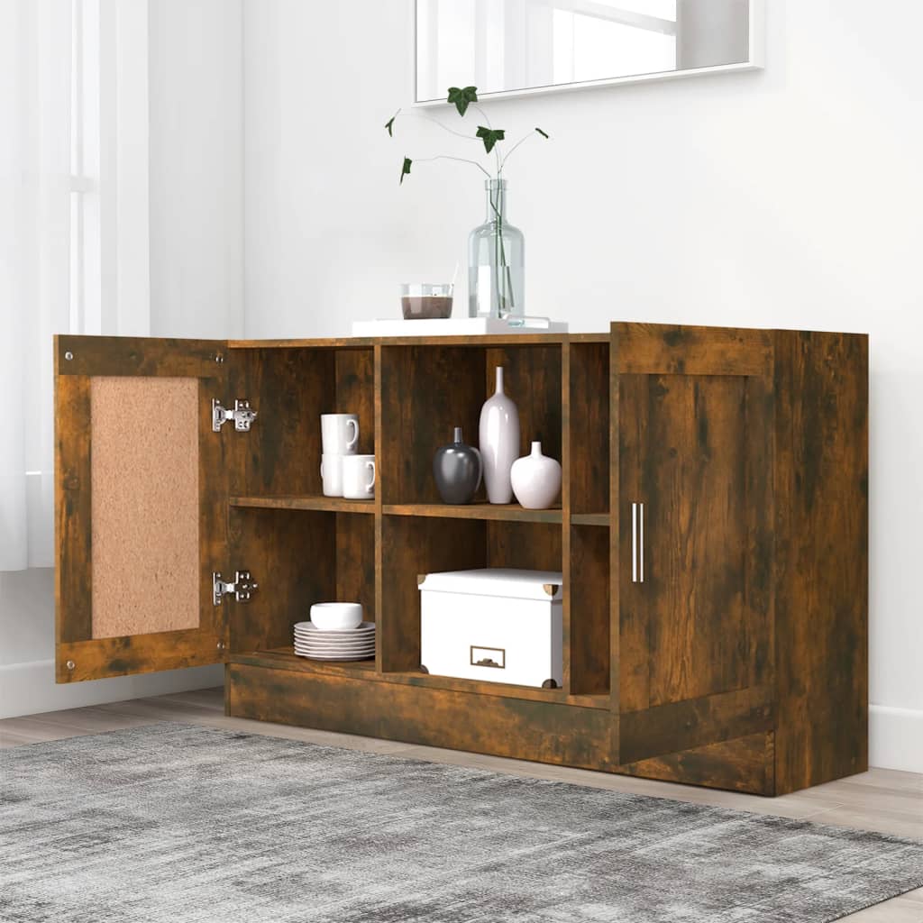 815624 vidaXL Sideboard Smoked Oak 120x30,5x70 cm Engineered Wood