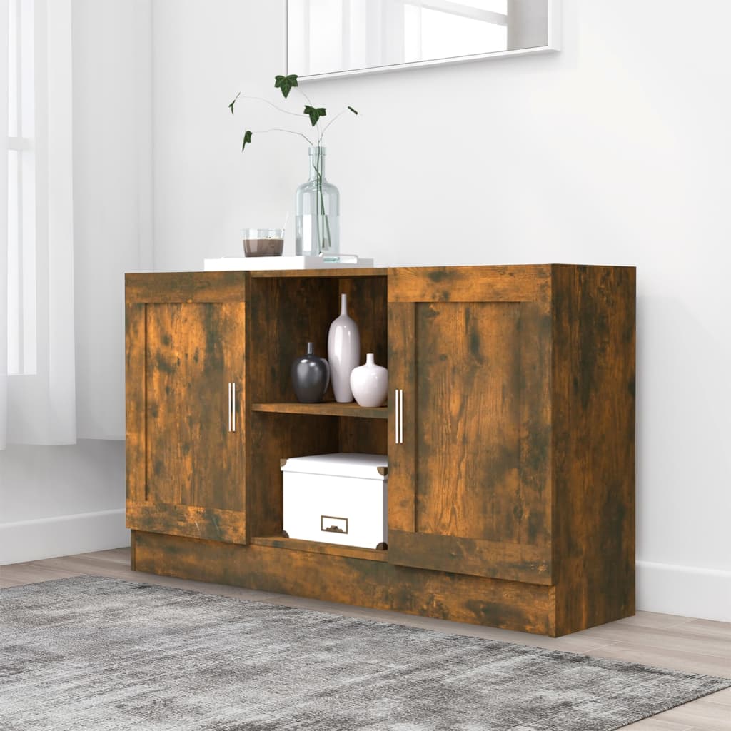 815624 vidaXL Sideboard Smoked Oak 120x30,5x70 cm Engineered Wood
