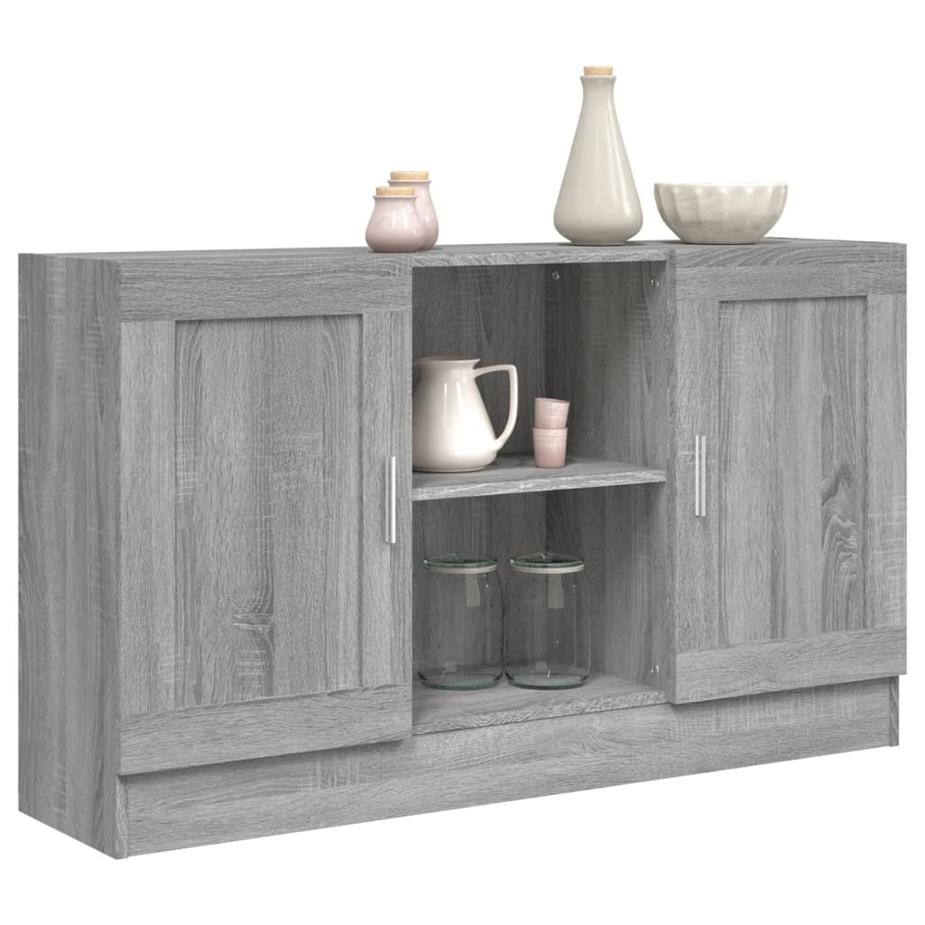 vidaXL Sideboard Grey Sonoma 120x30.5x70 cm Engineered Wood