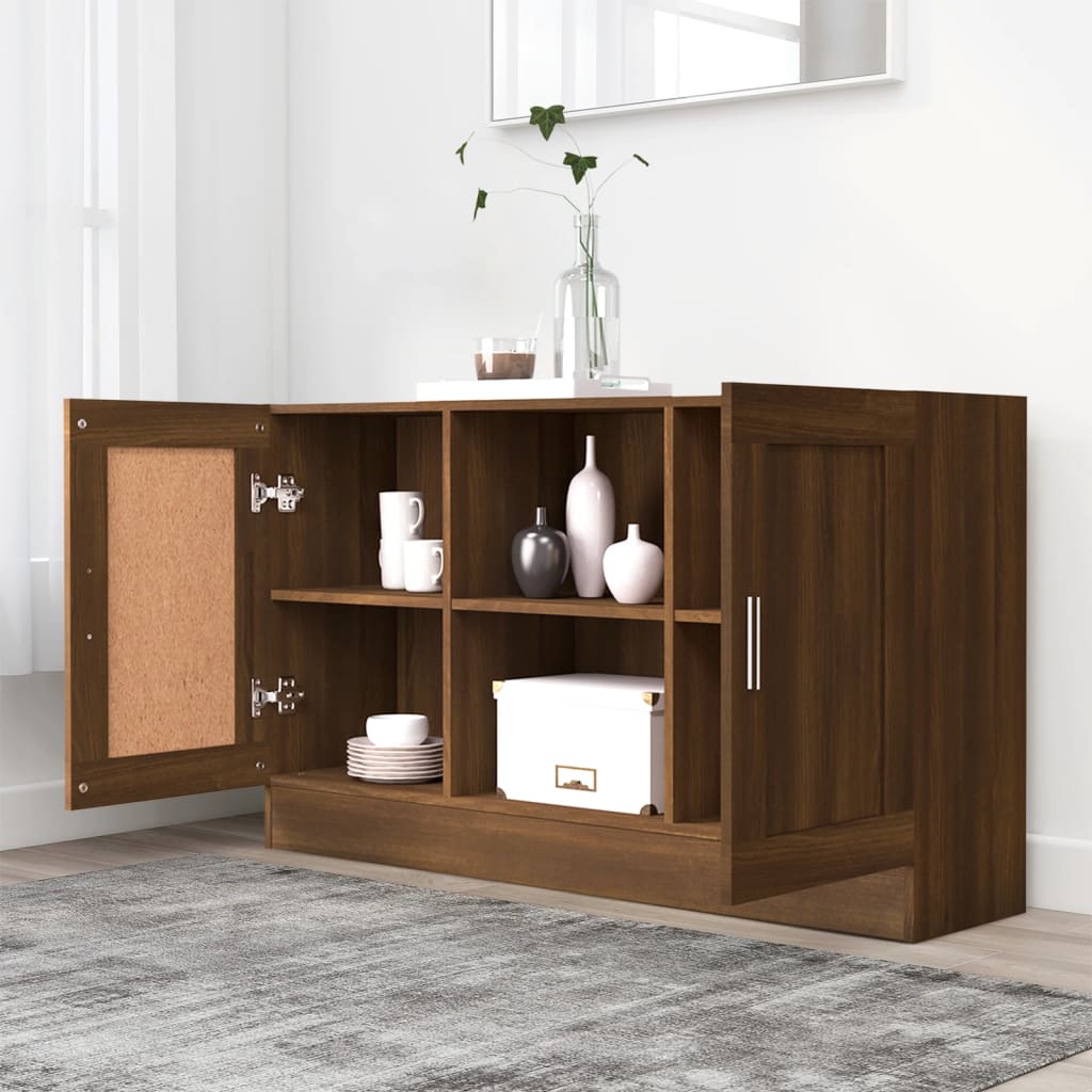 vidaXL Sideboard Brown Oak 120x30,5x70 cm Engineered Wood