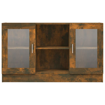 vidaXL Vitrine Cabinet Smoked Oak 120x30,5x70 cm Engineered Wood