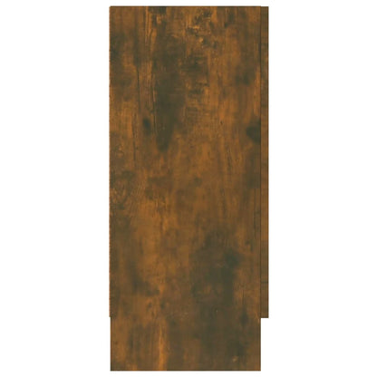 vidaXL Vitrine Cabinet Smoked Oak 120x30,5x70 cm Engineered Wood