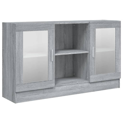 vidaXL Vitrine Cabinet Grey Sonoma 120x30,5x70 cm Engineered Wood