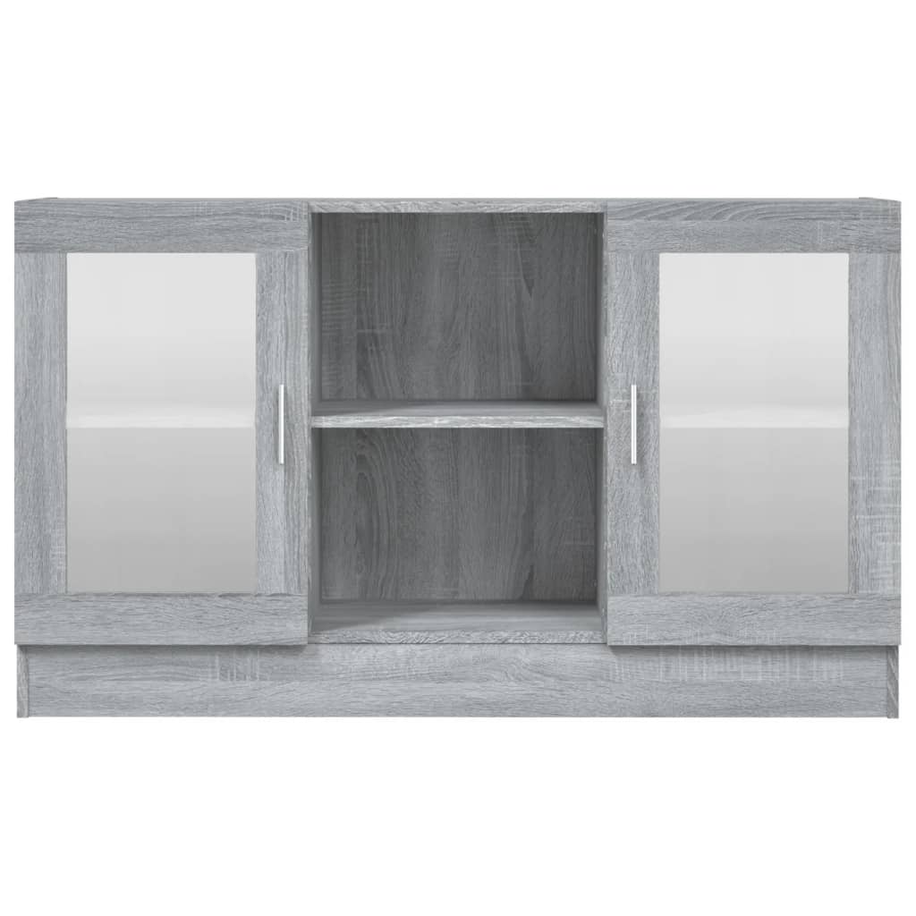 vidaXL Vitrine Cabinet Grey Sonoma 120x30,5x70 cm Engineered Wood