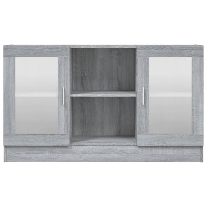 vidaXL Vitrine Cabinet Grey Sonoma 120x30,5x70 cm Engineered Wood