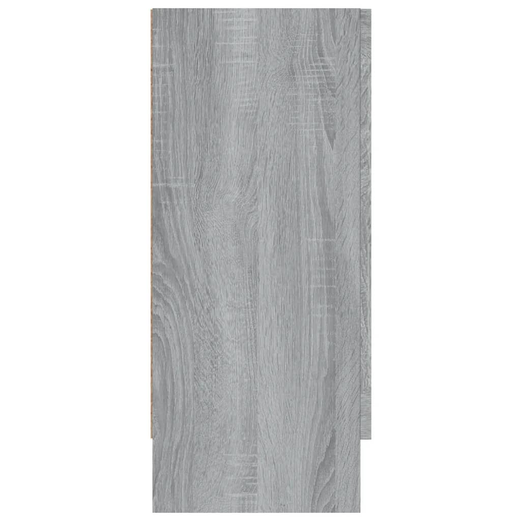 vidaXL Vitrine Cabinet Grey Sonoma 120x30,5x70 cm Engineered Wood