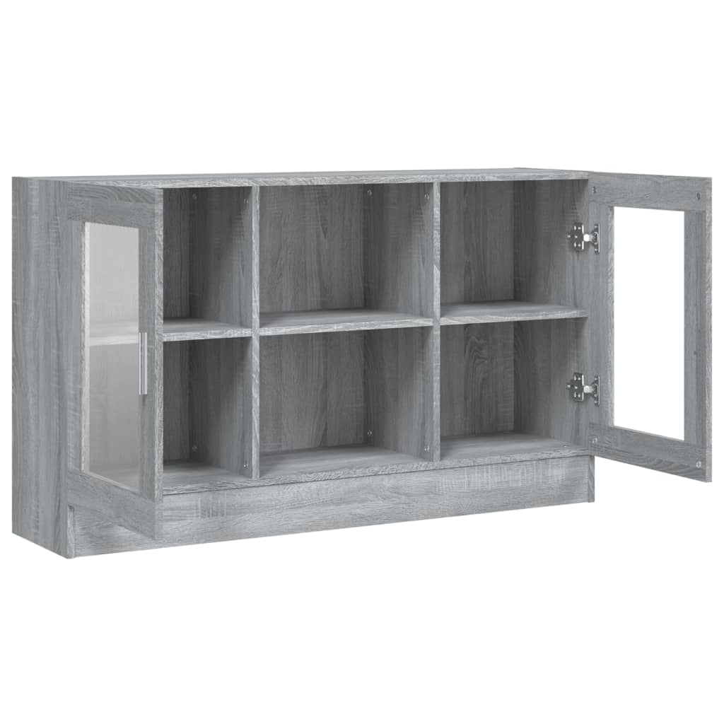 vidaXL Vitrine Cabinet Grey Sonoma 120x30,5x70 cm Engineered Wood