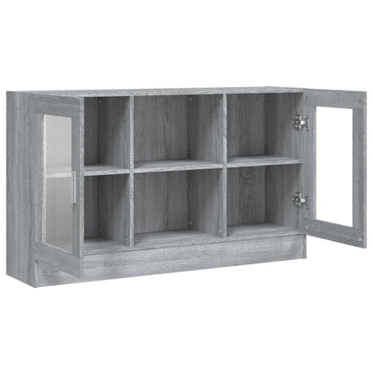 vidaXL Vitrine Cabinet Grey Sonoma 120x30,5x70 cm Engineered Wood