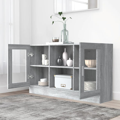 vidaXL Vitrine Cabinet Grey Sonoma 120x30,5x70 cm Engineered Wood