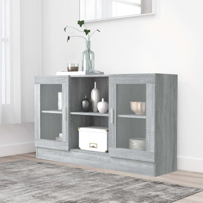 vidaXL Vitrine Cabinet Grey Sonoma 120x30,5x70 cm Engineered Wood