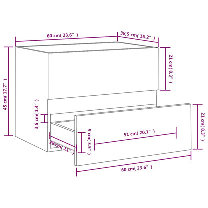 vidaXL Sink Cabinet Grey Sonoma 60x38.5x45 cm Engineered Wood
