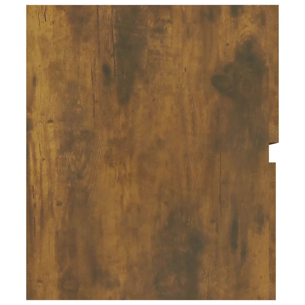 vidaXL Sink Cabinet Smoked Oak 90x38.5x45 cm Engineered Wood