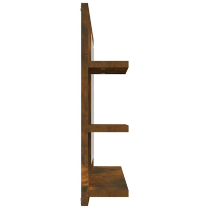 vidaXL Bathroom Mirror Smoked Oak 60x10.5x45 cm Engineered Wood