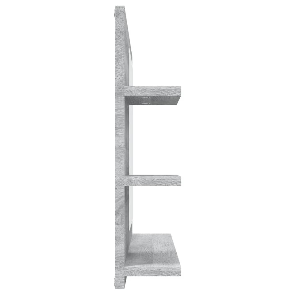 vidaXL Bathroom Mirror Grey Sonoma 60x10.5x45 cm Engineered Wood
