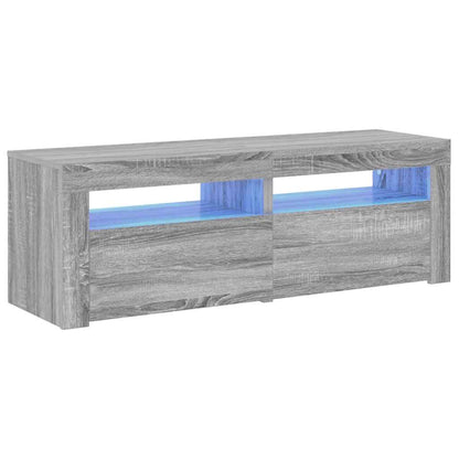 vidaXL TV Cabinet with LED Lights Grey Sonoma 120x35x40 cm