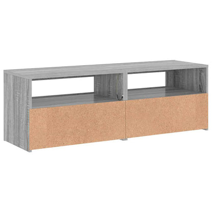 vidaXL TV Cabinet with LED Lights Grey Sonoma 120x35x40 cm