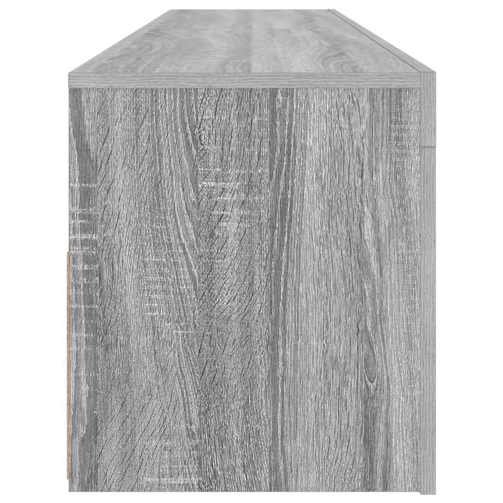 vidaXL TV Cabinet with LED Lights Grey Sonoma 120x35x40 cm