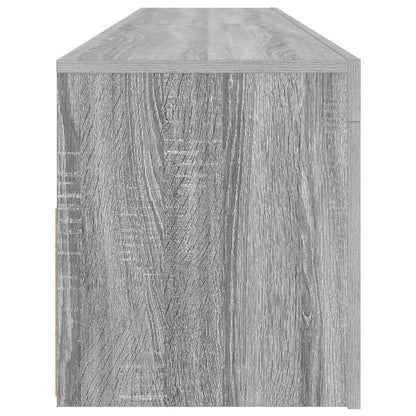 vidaXL TV Cabinet with LED Lights Grey Sonoma 120x35x40 cm
