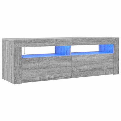 vidaXL TV Cabinet with LED Lights Grey Sonoma 120x35x40 cm