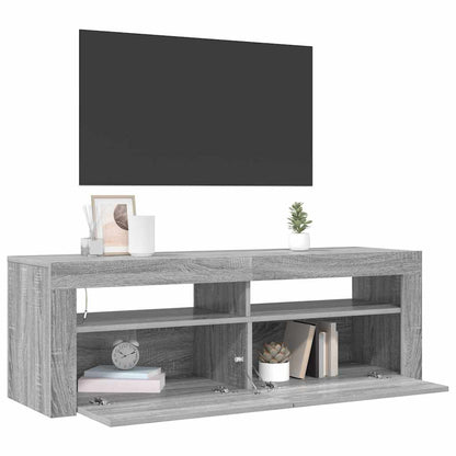 vidaXL TV Cabinet with LED Lights Grey Sonoma 120x35x40 cm