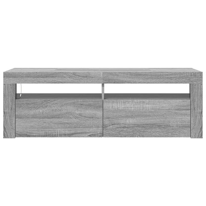 vidaXL TV Cabinet with LED Lights Grey Sonoma 120x35x40 cm