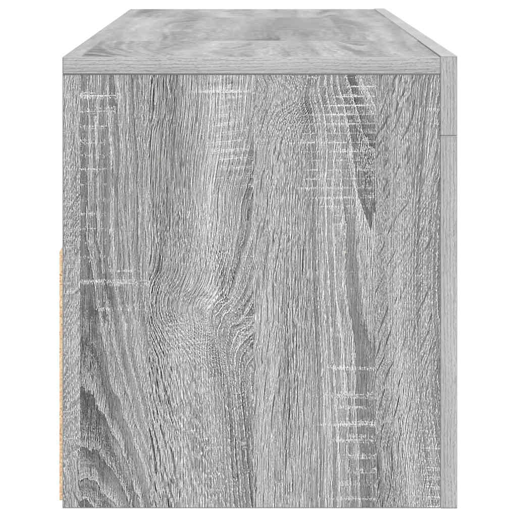 vidaXL TV Cabinet with LED Lights Grey Sonoma 120x35x40 cm