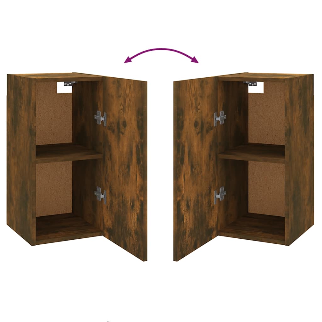 vidaXL TV Cabinet Smoked Oak 30.5x30x60 cm Engineered Wood