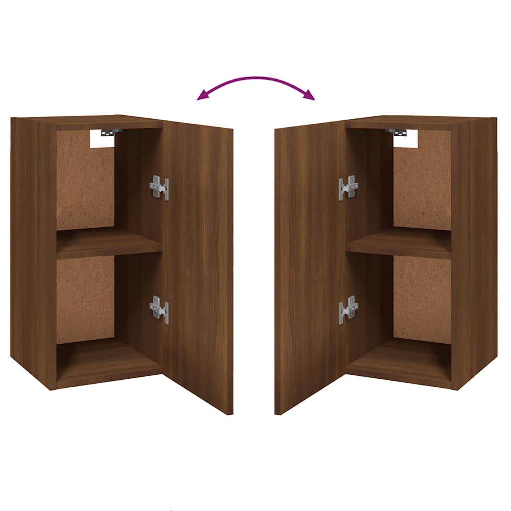 vidaXL TV Cabinet Brown Oak 30.5x30x60 cm Engineered Wood