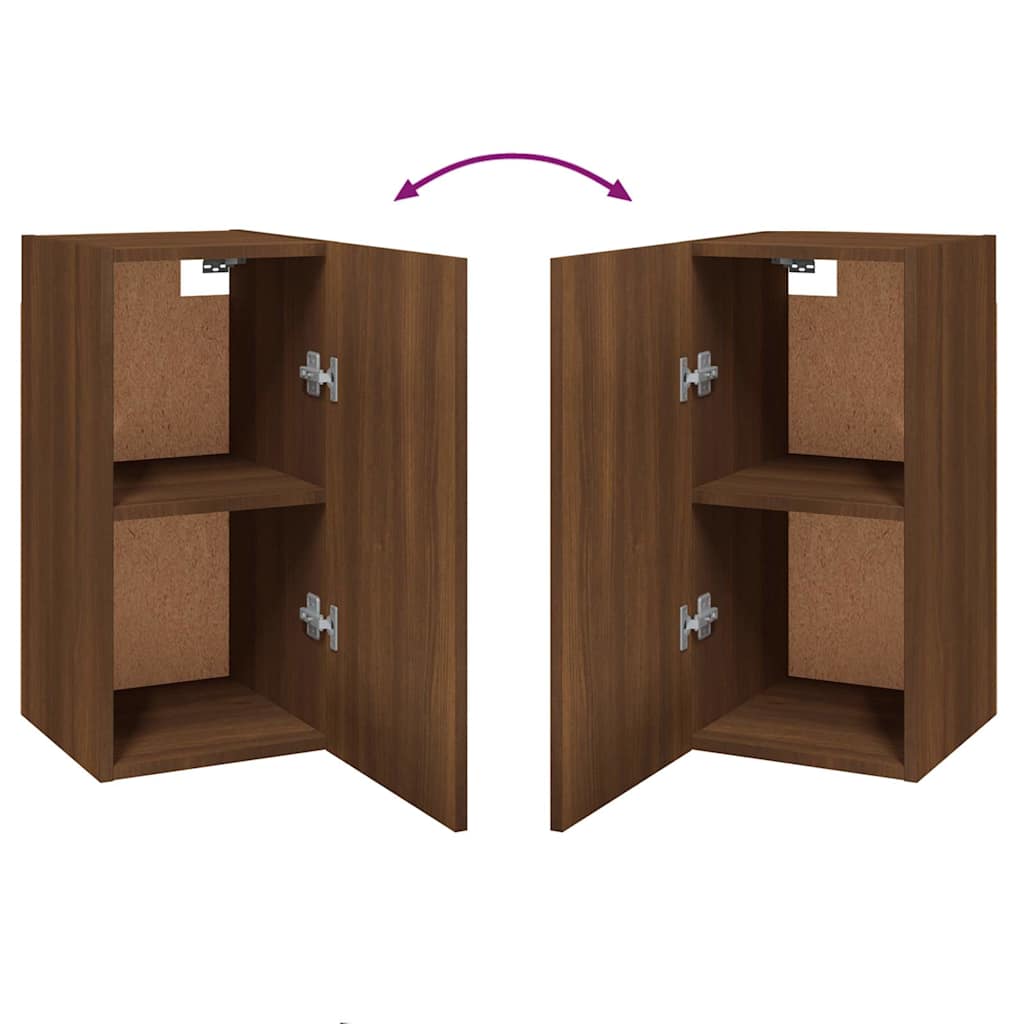 vidaXL TV Cabinet Brown Oak 30,5x30x60 cm Engineered Wood