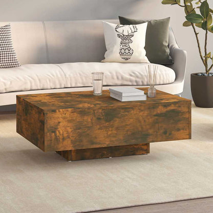 815759 vidaXL Coffee Table Smoked Oak 85x55x31 cm Engineered Wood
