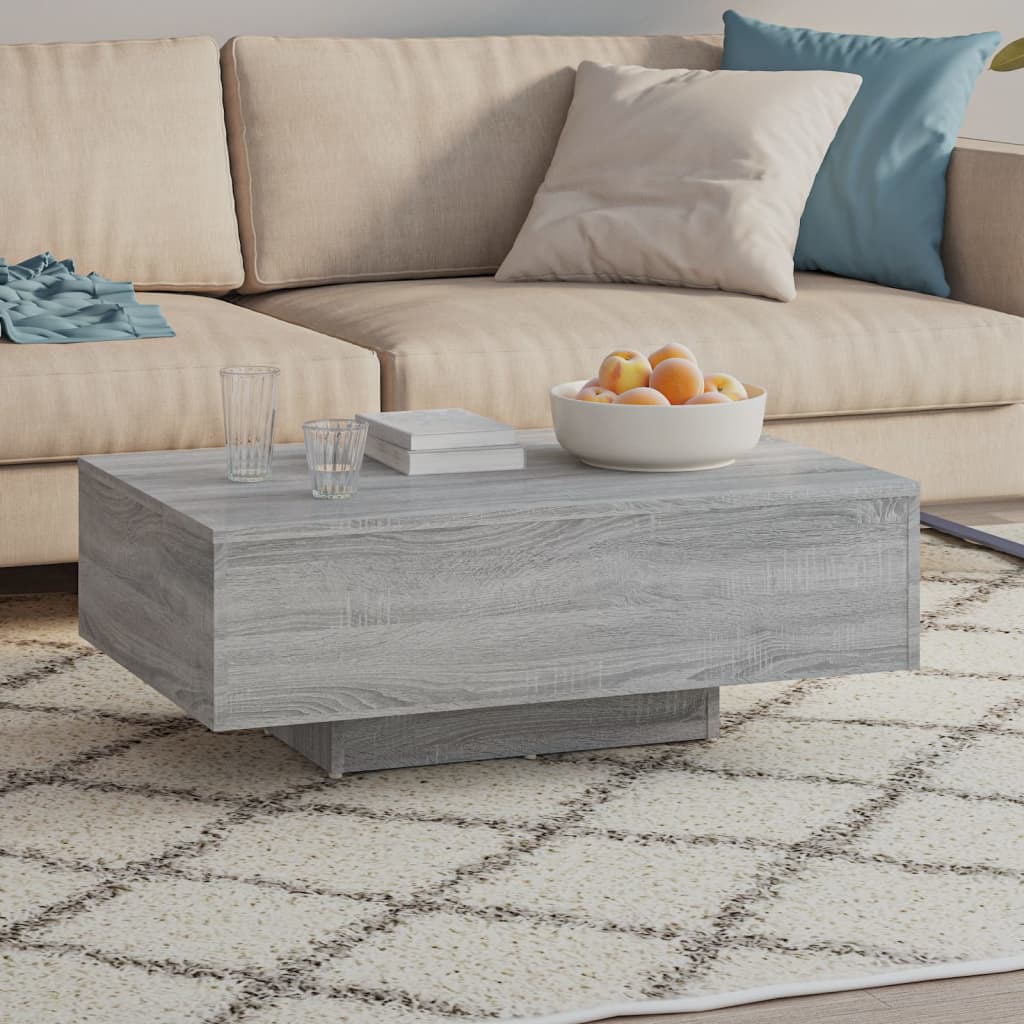 vidaXL Coffee Table Grey Sonoma 85x55x31 cm Engineered Wood