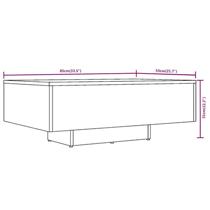 vidaXL Coffee Table Grey Sonoma 85x55x31 cm Engineered Wood