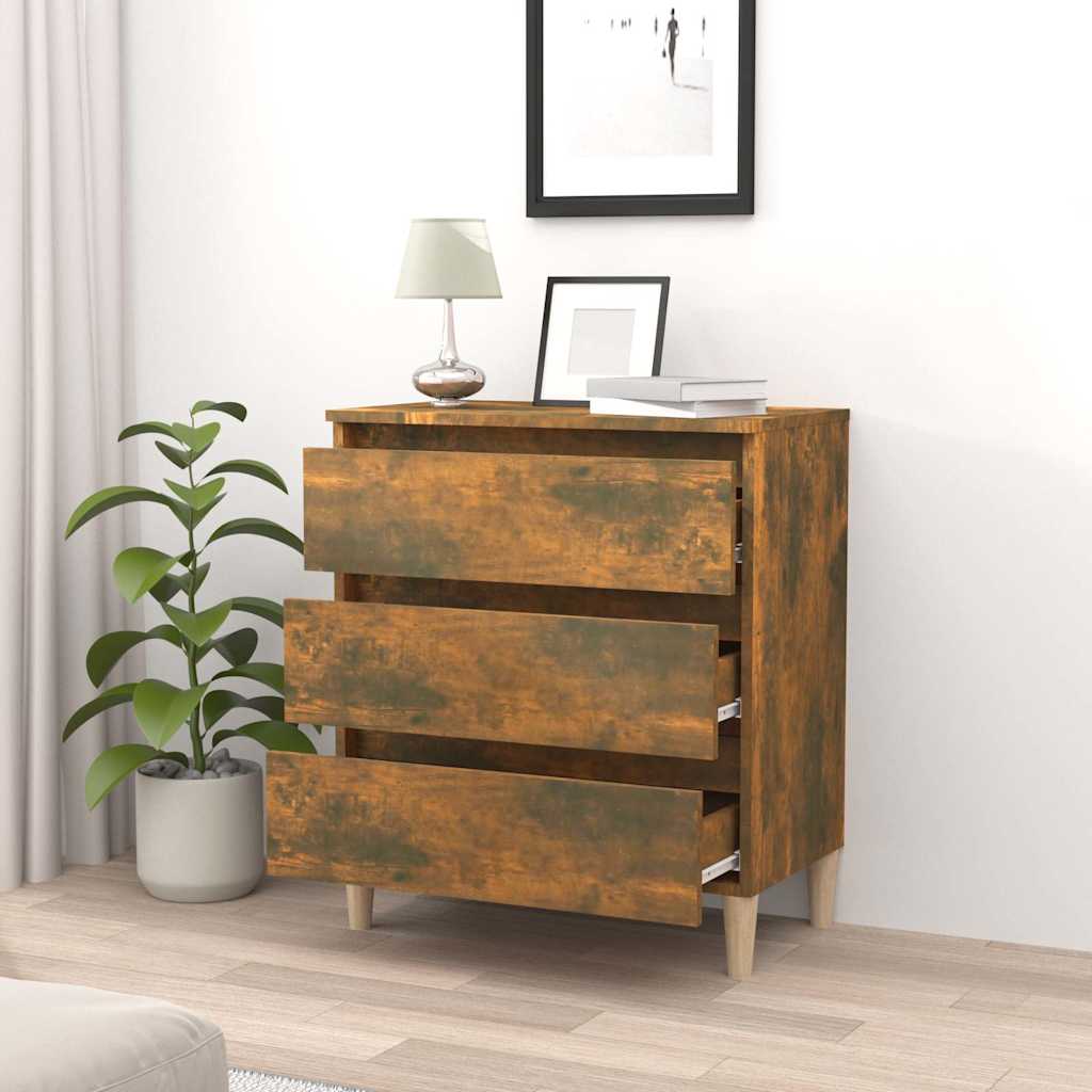 815804 vidaXL Sideboard Smoked Oak 60x35x69 cm Engineered Wood