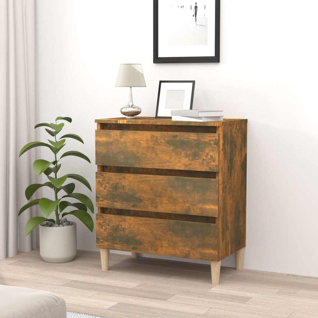 815804 vidaXL Sideboard Smoked Oak 60x35x69 cm Engineered Wood