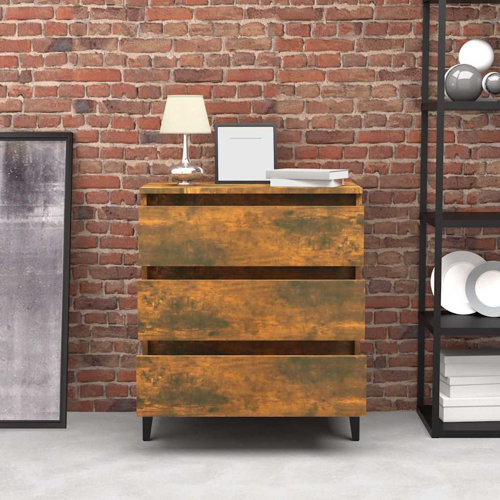 815807 vidaXL Sideboard Smoked Oak 60x35x69 cm Engineered Wood