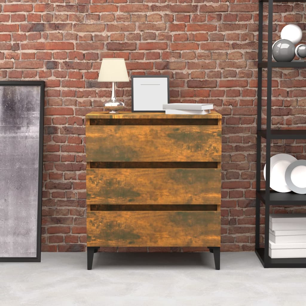 vidaXL Sideboard Smoked Oak 60x35x69 cm Engineered Wood