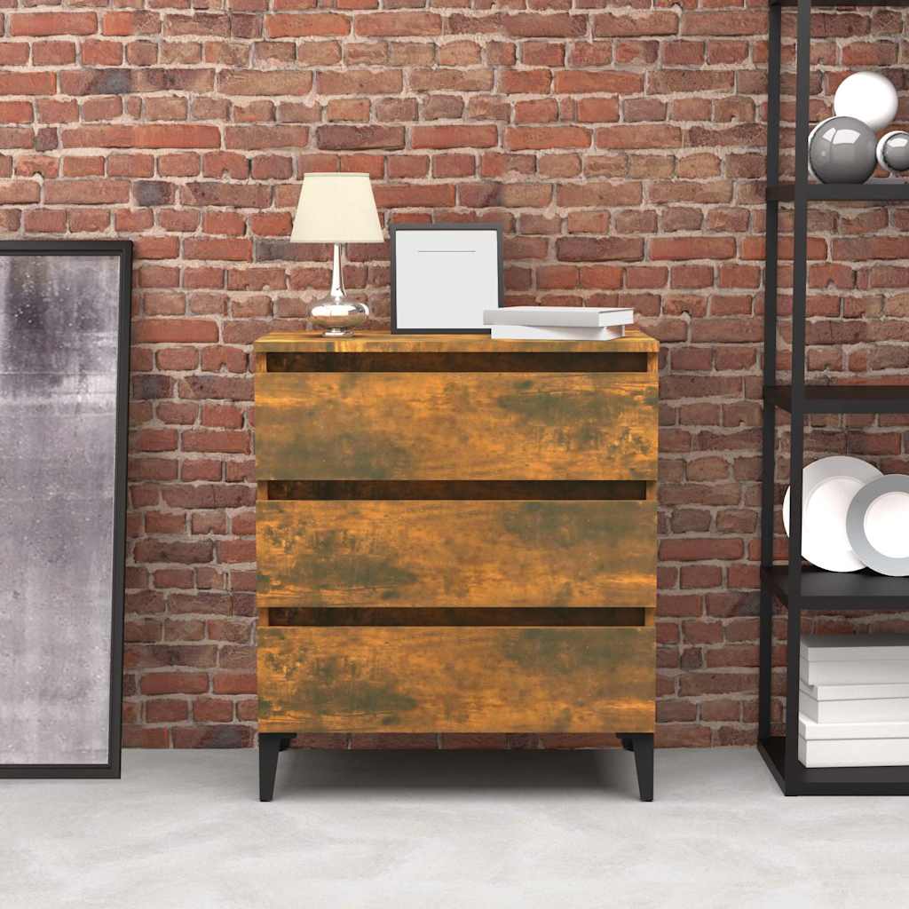 815807 vidaXL Sideboard Smoked Oak 60x35x69 cm Engineered Wood