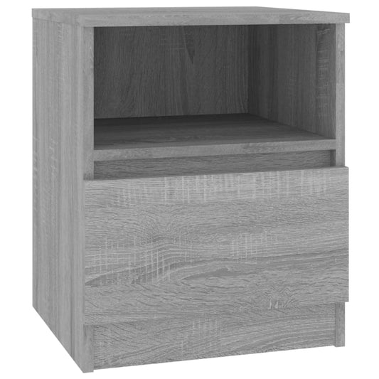 vidaXL Bedside Cabinet Grey Sonoma 40x40x50 cm Engineered Wood