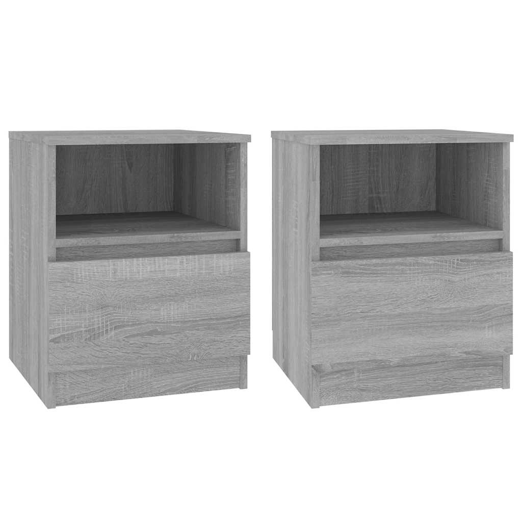 vidaXL Bedside Cabinets 2 pcs Grey Sonoma 40x40x50 cm Engineered Wood