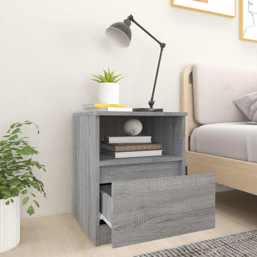 vidaXL Bedside Cabinets 2 pcs Grey Sonoma 40x40x50 cm Engineered Wood