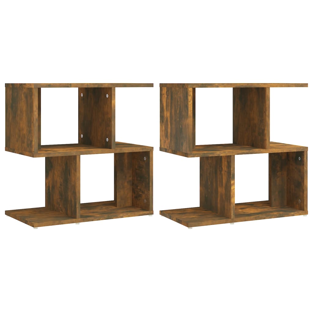 vidaXL Bedside Cabinets 2 pcs Smoked Oak 50x30x51,5 cm Engineered Wood