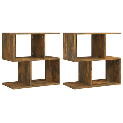 vidaXL Bedside Cabinets 2 pcs Smoked Oak 50x30x51,5 cm Engineered Wood