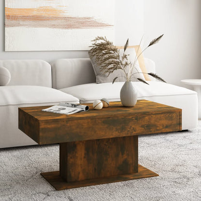 vidaXL Coffee Table Smoked Oak 96x50x45 cm Engineered Wood