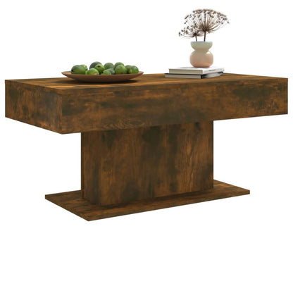 vidaXL Coffee Table Smoked Oak 96x50x45 cm Engineered Wood