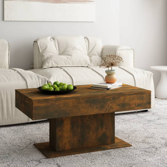 vidaXL Coffee Table | Smoked oak | Engineered wood | 96x50 cm | Modern