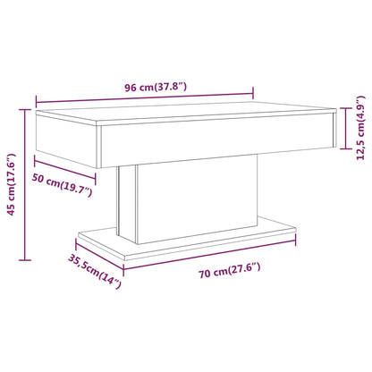 vidaXL Coffee Table | Grey Sonoma | Engineered Wood | Medium | Modern