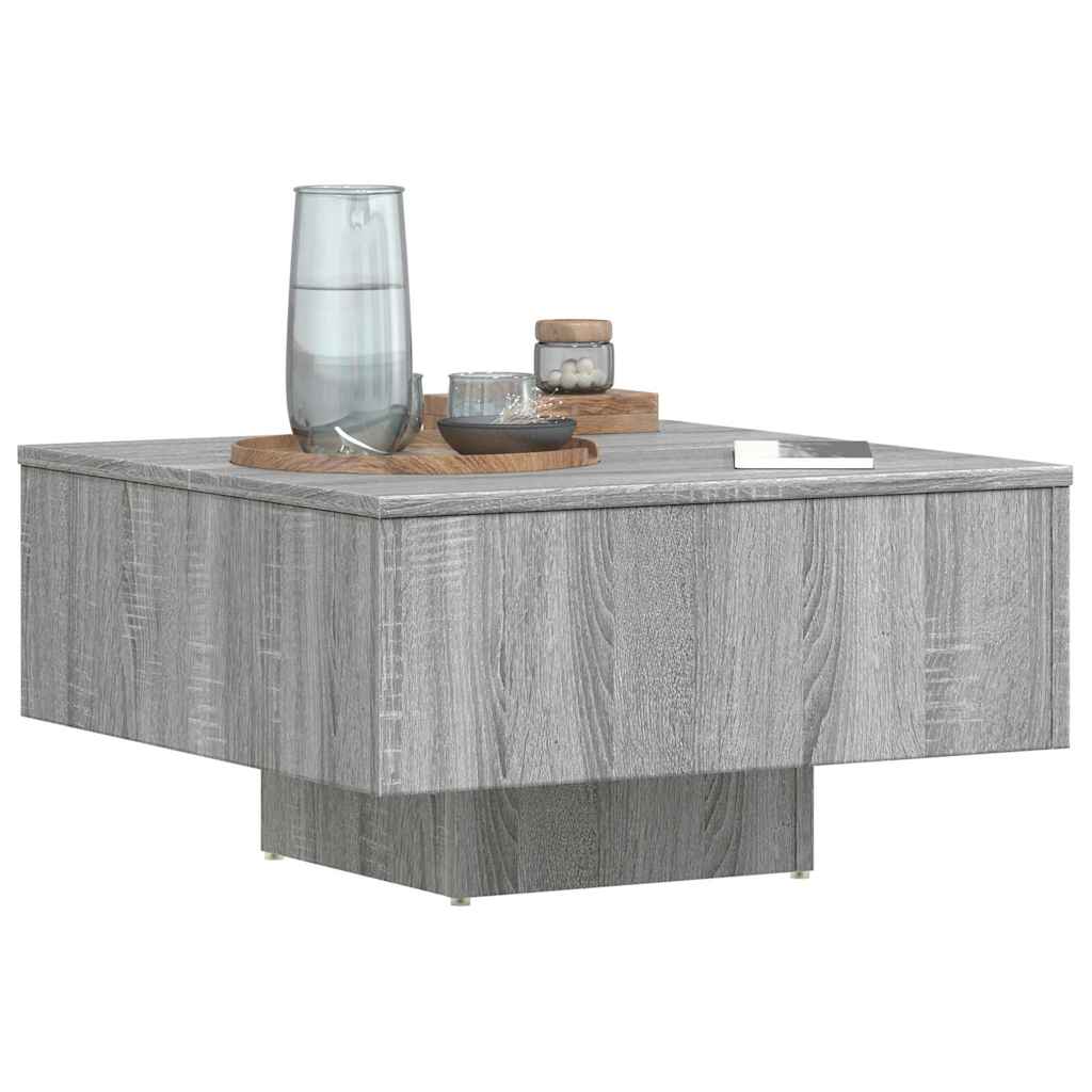 vidaXL Coffee Table Grey Sonoma 60x60x31,5 cm Engineered Wood