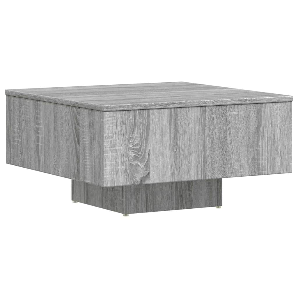 vidaXL Coffee Table Grey Sonoma 60x60x31,5 cm Engineered Wood