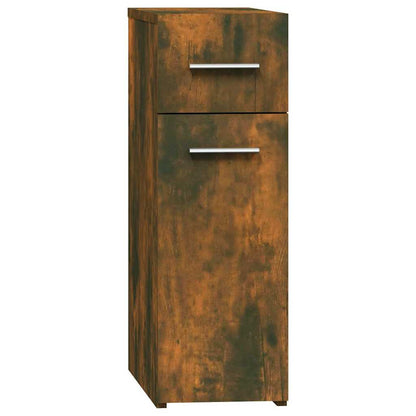 vidaXL Apothecary Cabinet Smoked Oak 20x45,5x60 cm Engineered Wood